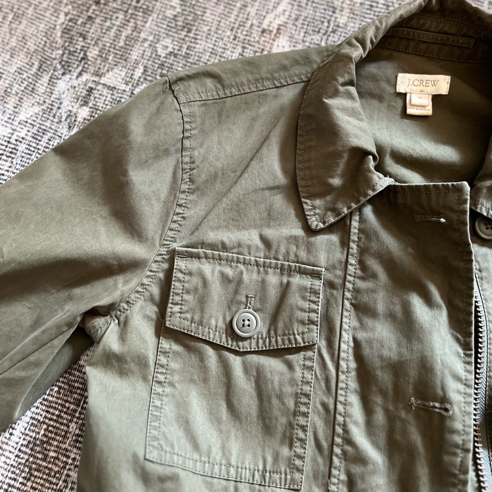 JCREW “Boyfriend Fatigue” Green 100% Cotton Jacket XS - Picture 6 of 11